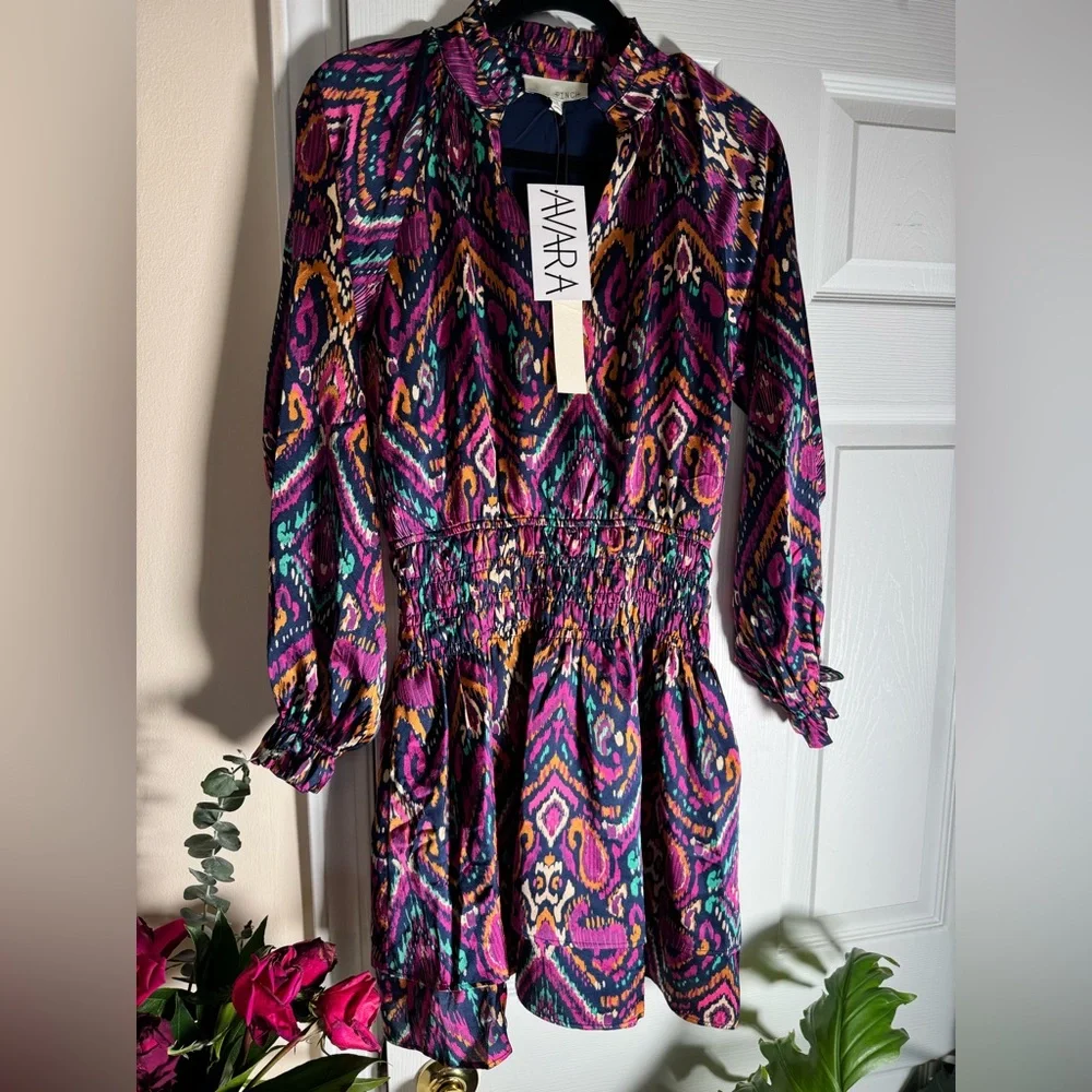 Multicolor Patterned Dress - Picture 2 of 11